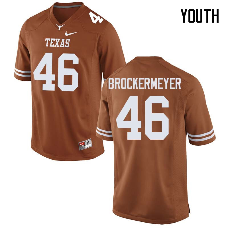 Youth #46 Luke Brockermeyer Texas Longhorns College Football Jerseys Sale-Orange